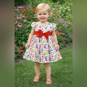 Toddler Girl’s COTTON DRESS & BLOOMERS